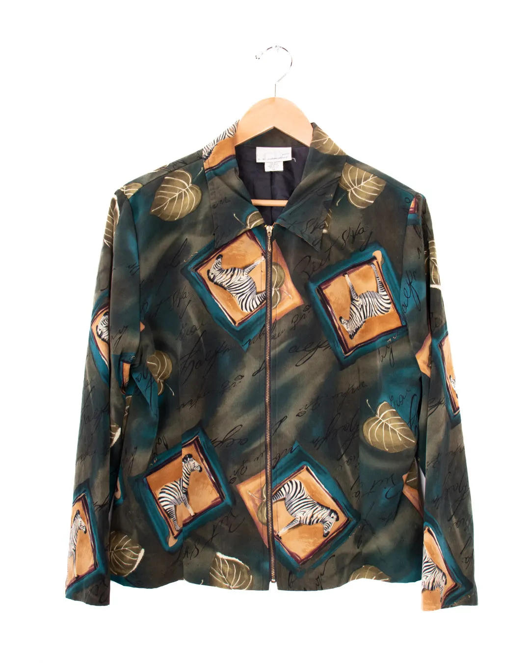80s CB Collections Zebra Art Windbreaker Jacket