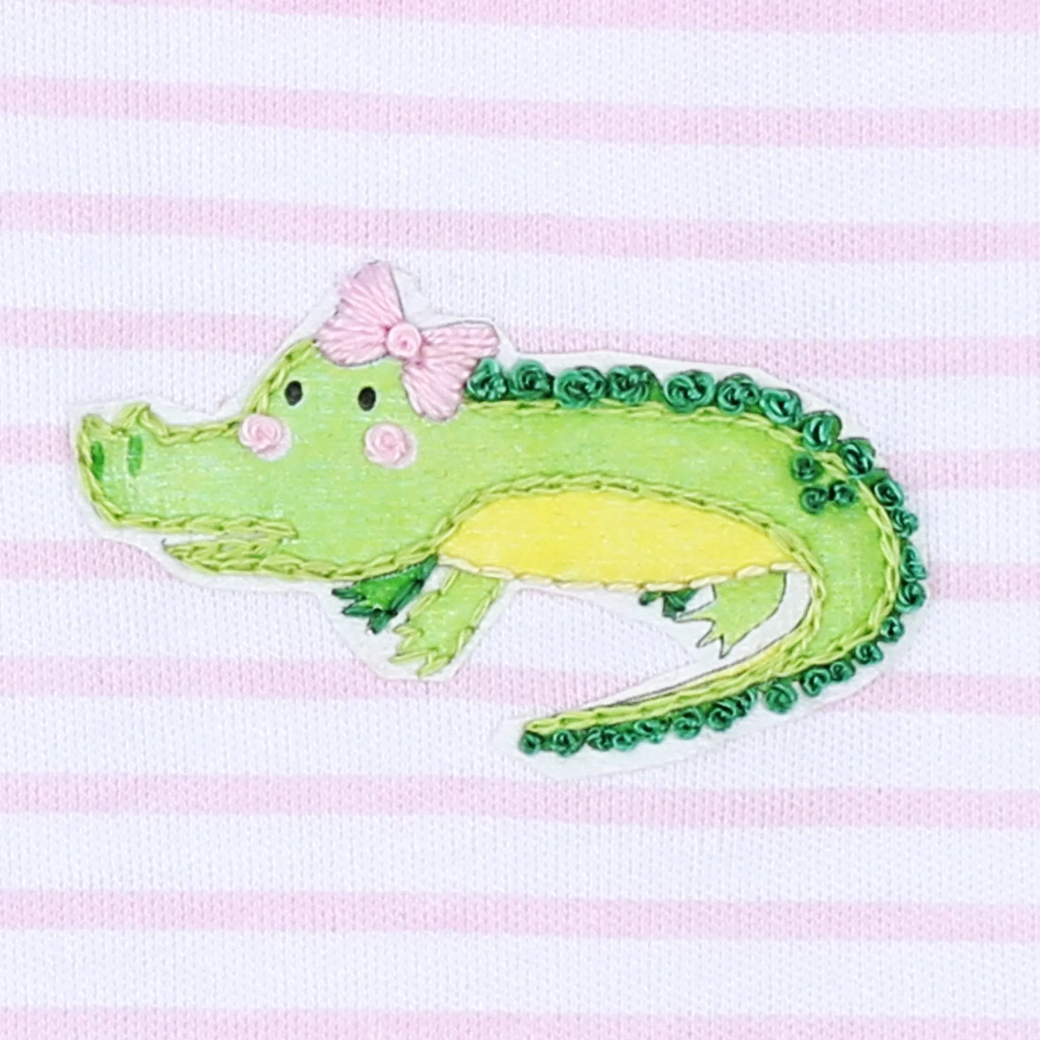 Alligator Friends Pink Embroidered Ruffle Converter