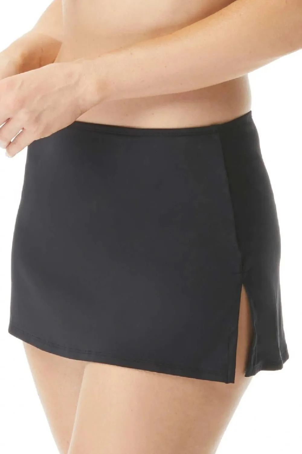 Beach House Charlotte Pull On Swim Skirt, Black (H58147)