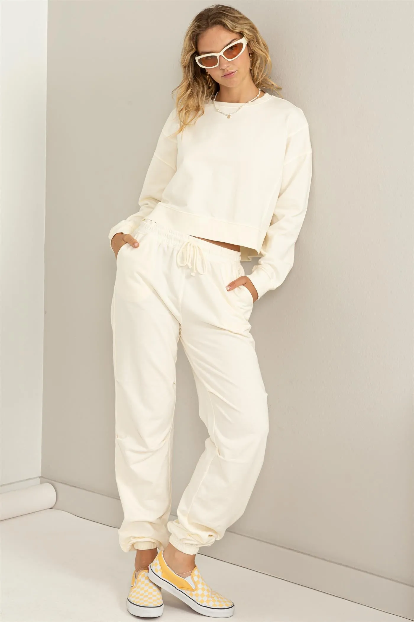 DZ24A125-High-waisted Drawstring Sweatpants
