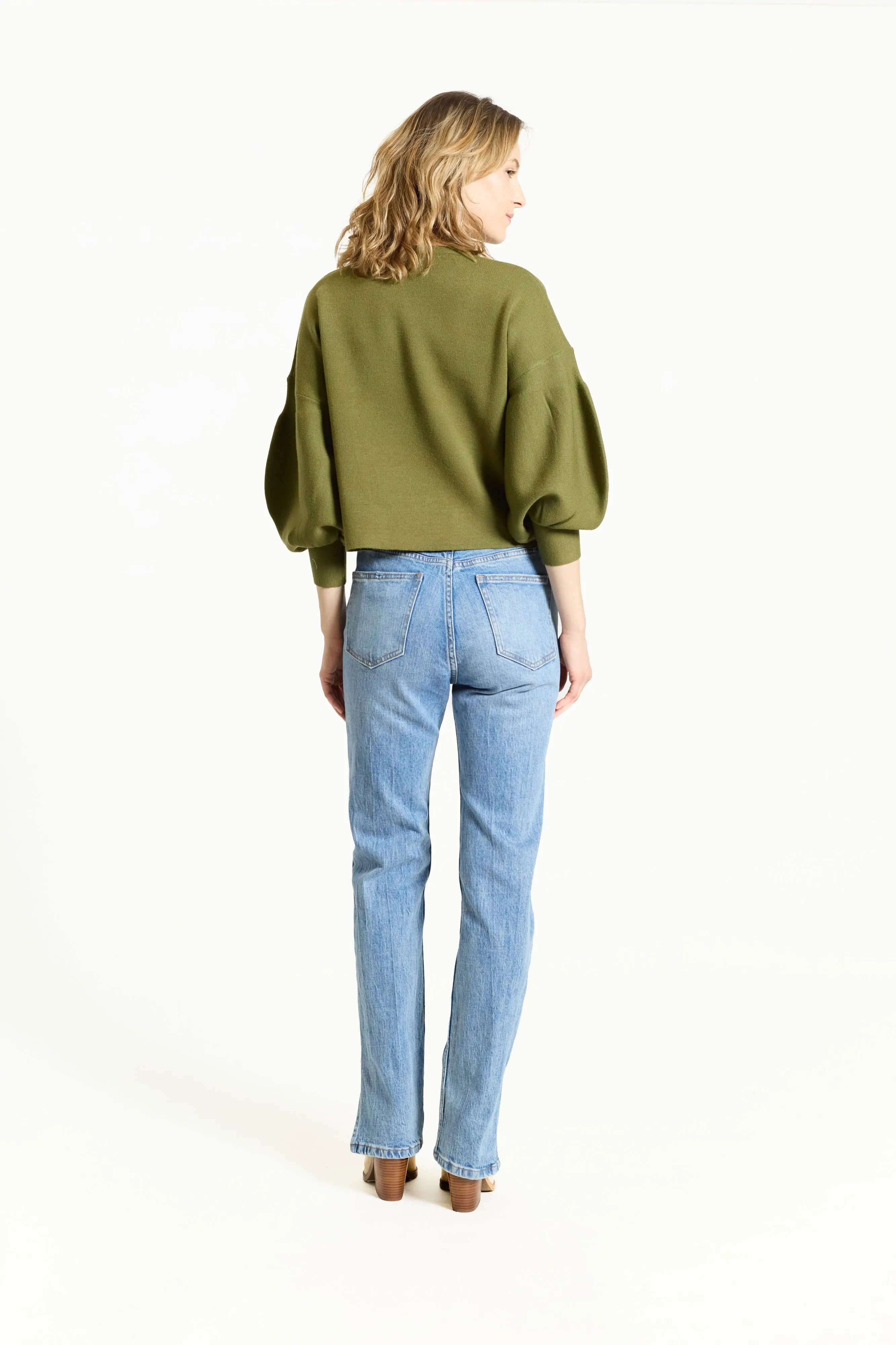 Exaggerated Balloon Sleeve Sweater