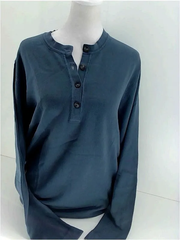 Lafaurie Mens Baleares Long Sleeve Pullover Size Medium Light Blue