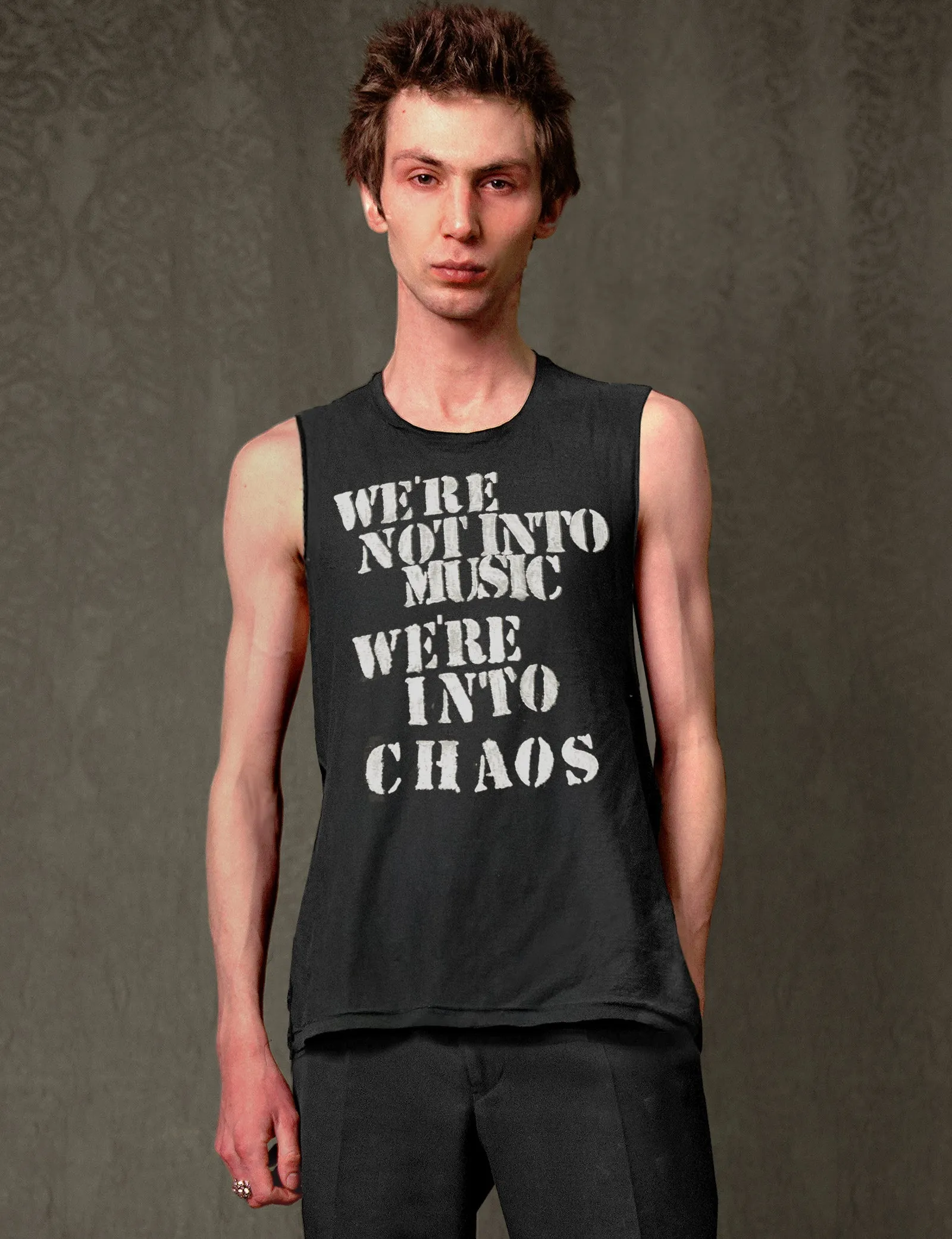 "WE'RE NOT INTO MUSIC, WE'RE INTO CHAOS" Vest