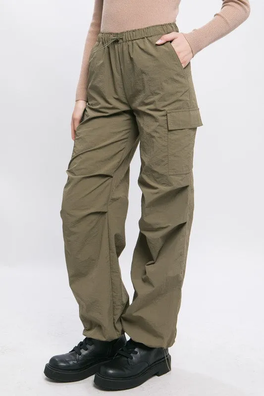 Scrunched Parachute Cargo Pants