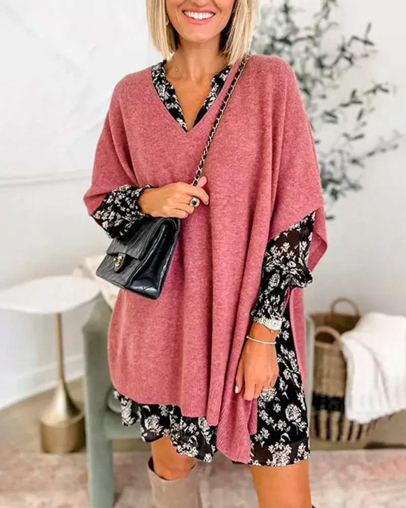 TastyHottie - Elegant v-neck Pullover Sweater