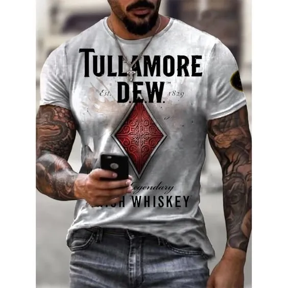 Vintage  Tullamore Dew Biker Casual T-Shirt
